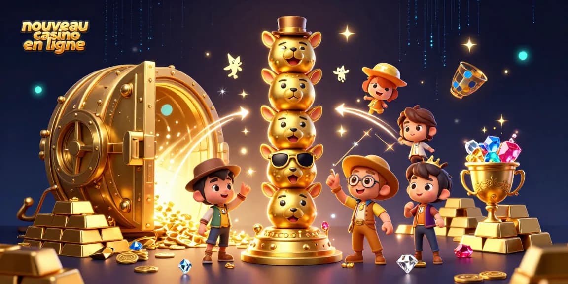 Jouez au nouveau casino en ligne avec ce totem d'or et des trésors scintillants.