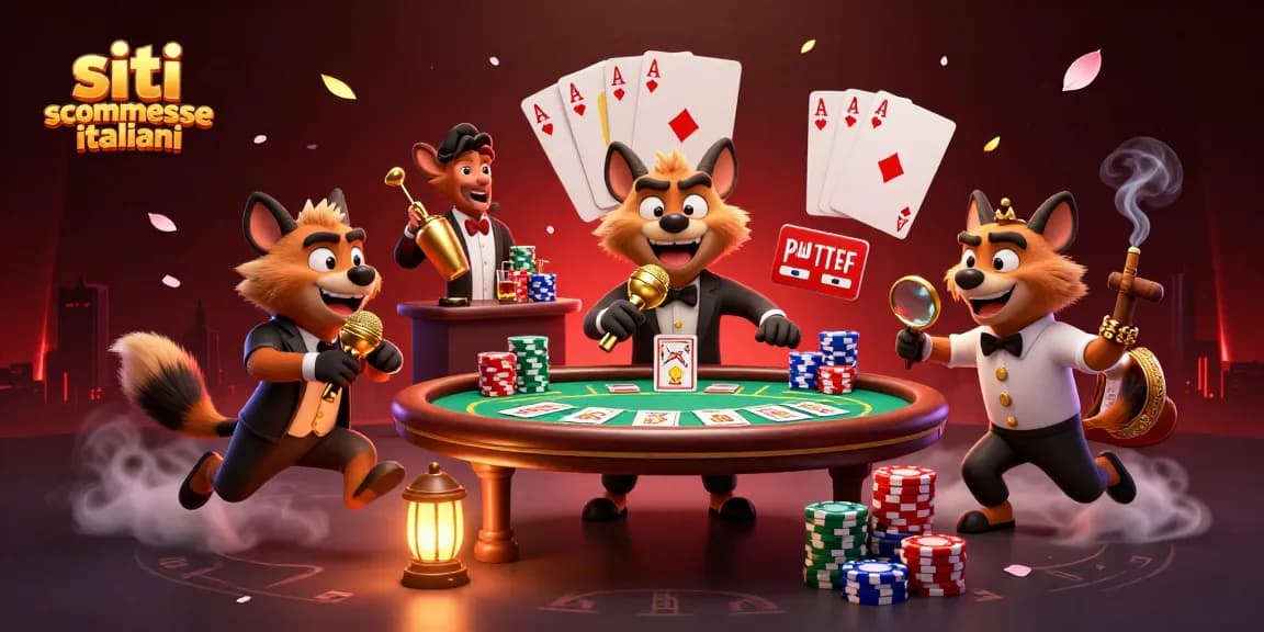 Gioca ai migliori siti scommesse italiani con una vivace illustrazione 3D e personaggi animati.
