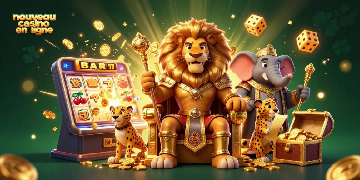 Émerveillez-vous avec un nouveau casino en ligne et un jackpot explosif de pièces d’or dans cette illustration frappante.