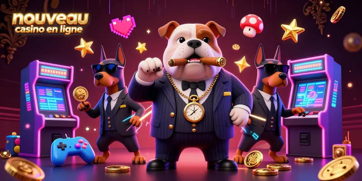 Découvrez le nouveau casino en ligne avec un bulldog mafieux et deux Dobermans, dans une ambiance de jeux captivants.