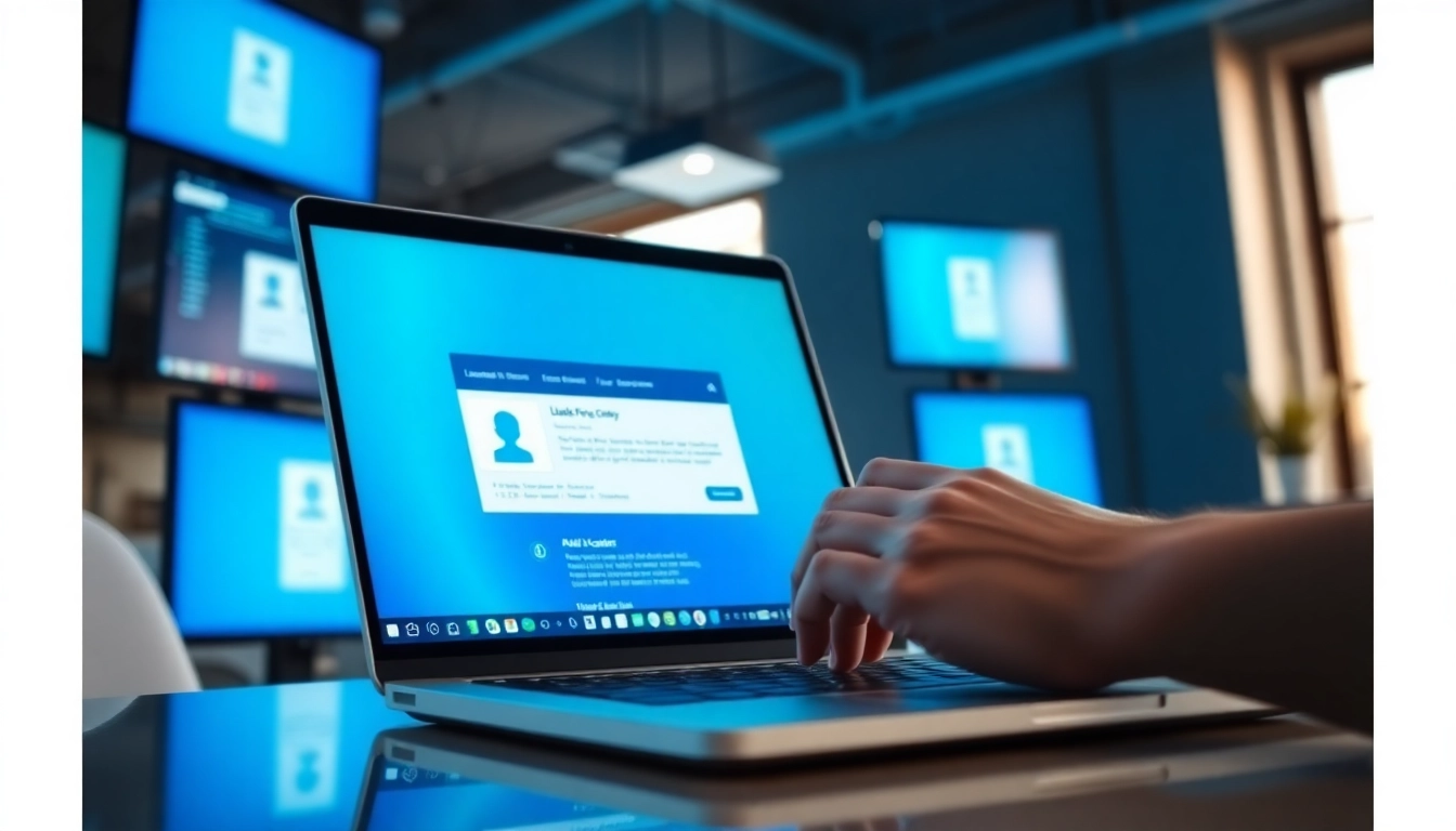 Utilize a linkedin email scraper tool in a professional office setting for streamlined outreach.
