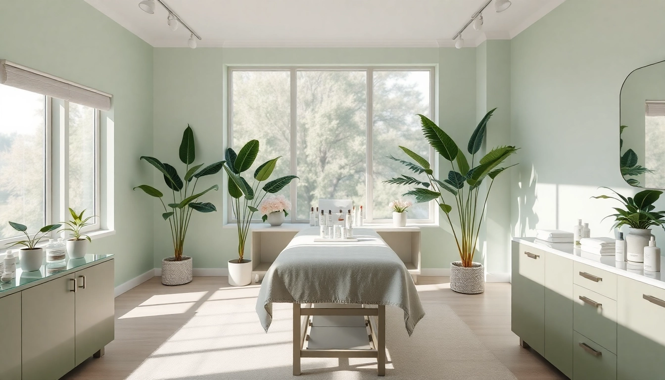 A tranquil skincare spa in Queens NY showcasing a relaxing treatment area with natural light and soothing decor.
