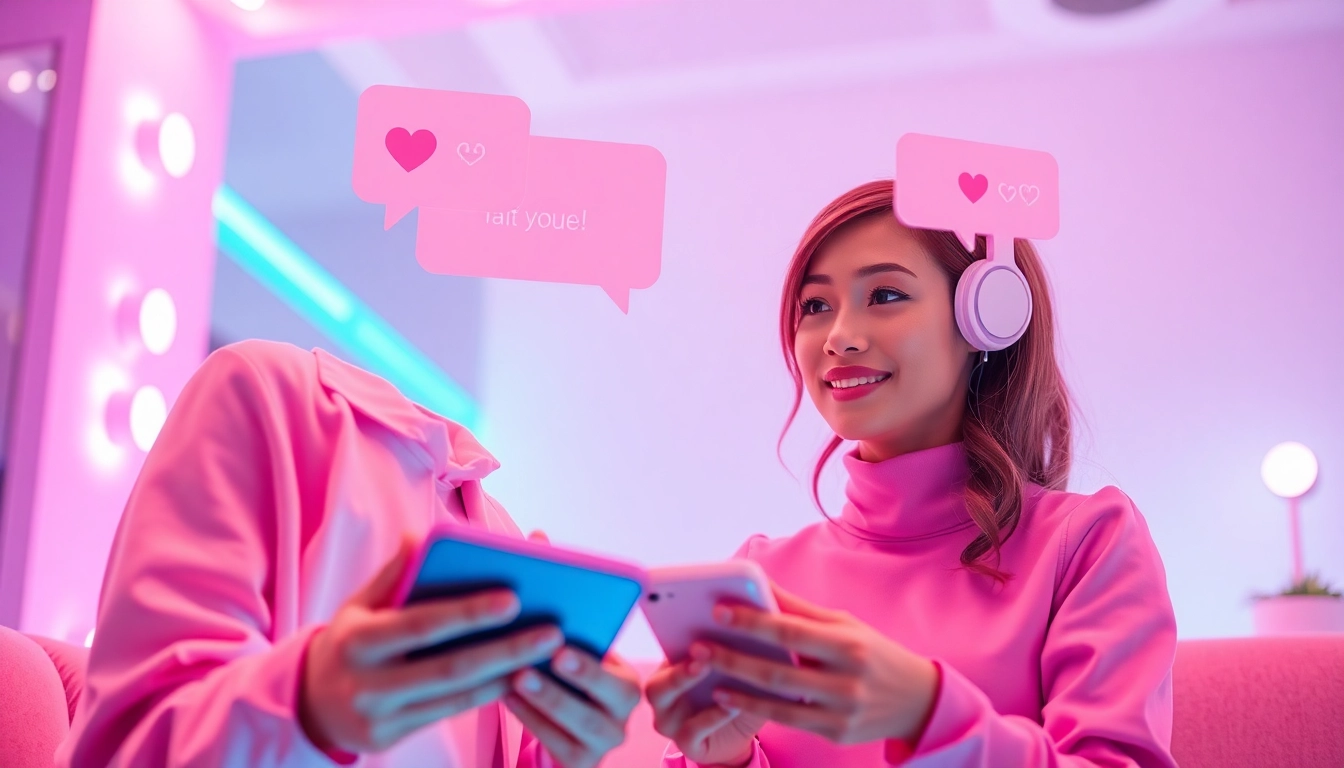 Engaging scene of a digital conversation in a sex AI chat setting, showcasing intimacy and technology.
