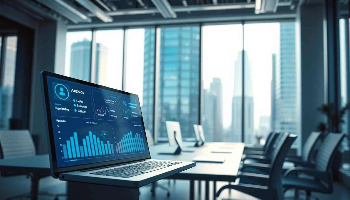 Visualize a dynamic enterprise assistant saas interface enhancing productivity in a modern workspace.