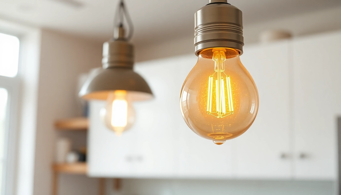 g16 bulb illuminating a modern kitchen pendant lamp with sleek design features.