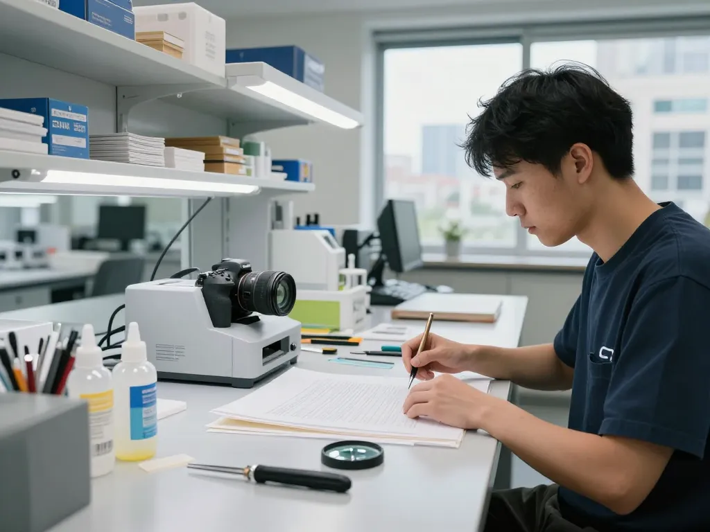 bóc ép plastic tại hà nội - expert technician demonstrates advanced document restoration techniques in modern workshop focused on preservation and care.
