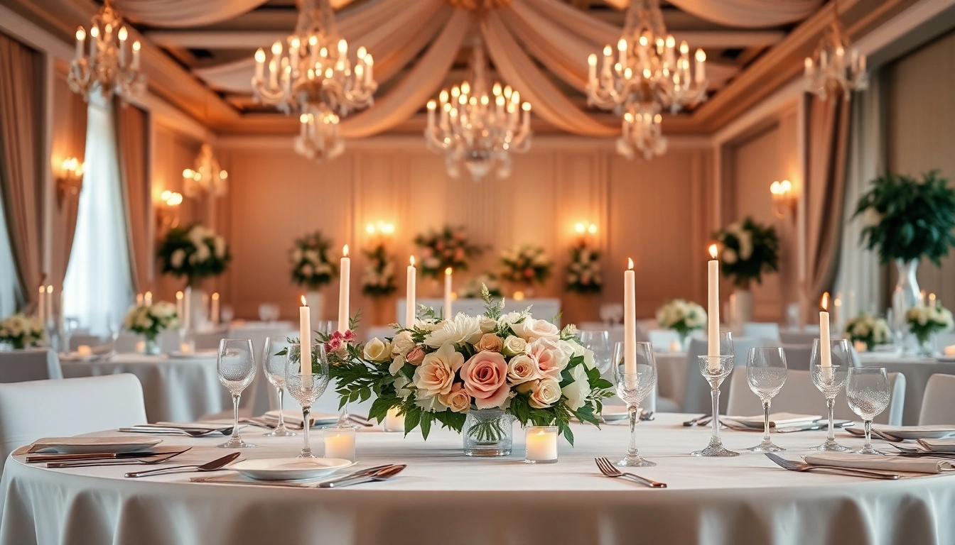 Experience a beautiful Wedding Event Space Jacksonville, featuring elegant decor and a romantic atmosphere.