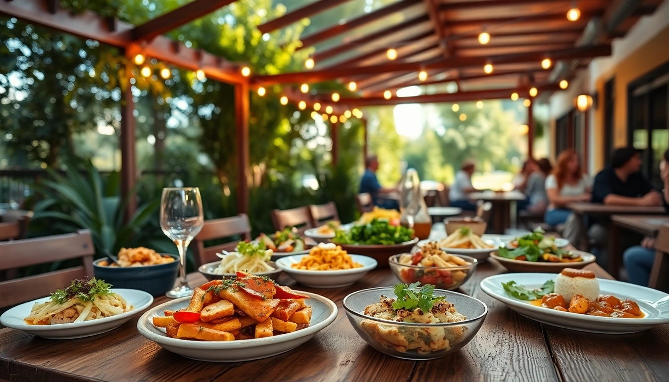 Enjoying diverse dishes at Clarksburg ca restaurants with outdoor dining vibes.