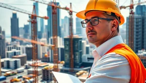 Engaged Manhattan Construction Manager guiding construction project with teamwork and detailed plans.