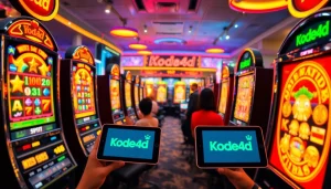 Experience the thrill of Kode4d slot gaming with dynamic reels and vibrant colors.