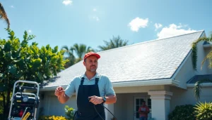 Roof cleaning service in Kissimmee, FL showcasing soft washing techniques for a pristine finish.