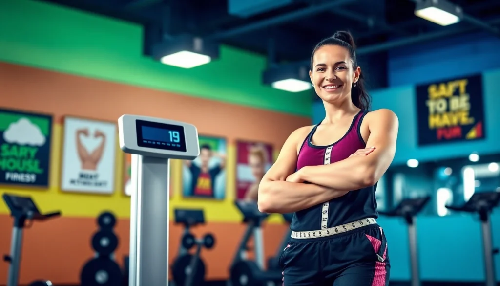 Fitness coach motivating clients to overcome weight loss plateau with guidance in a gym setting.