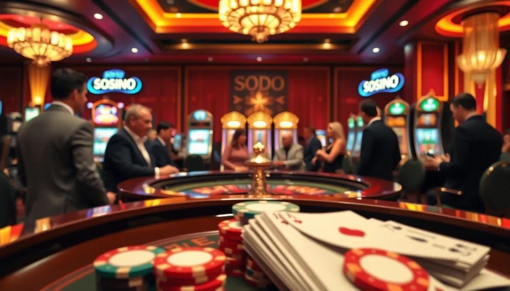 Experience thrilling gameplay at SODO Casino with vibrant tables and exciting betting action.