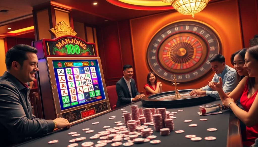 Experience the thrill of a mahjong slot demo with colorful graphics and player excitement.