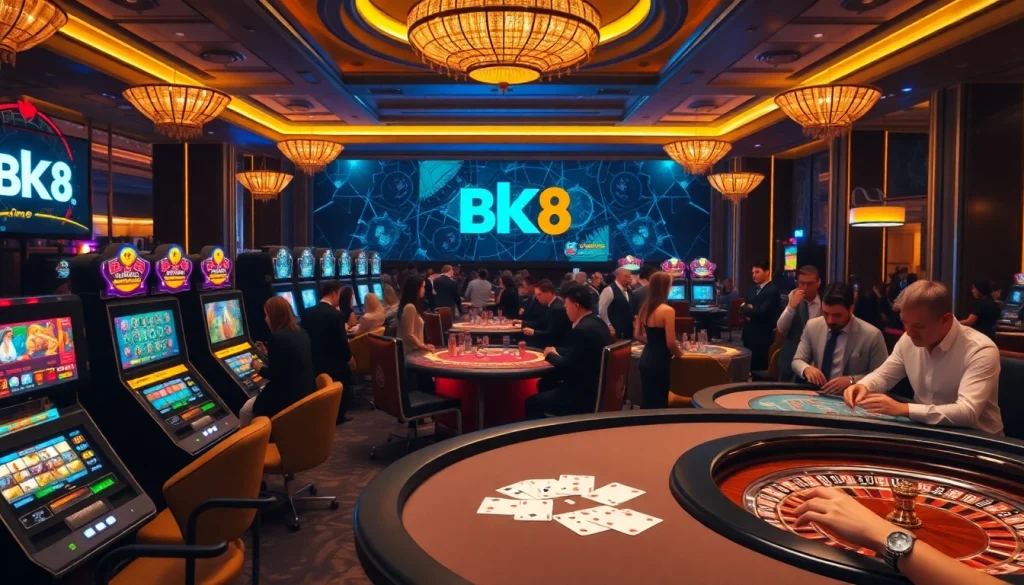 Experience the thrill of BK8 at a luxury casino with vibrant gaming options and professional dealers.