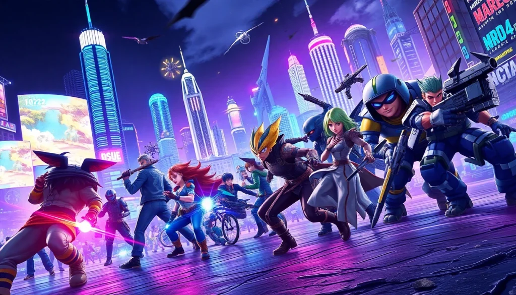 Showcase of new game releases 2026 featuring vibrant characters and dynamic action scenes.
