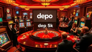 Menikmati pengalaman kasino yang mendebarkan dengan Depo 5k di meja roulette yang elegan.