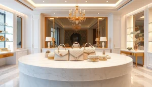 레플리카사이트에서 고퀄리티 명품 모형을 보여주는 세련된 쇼핑몰