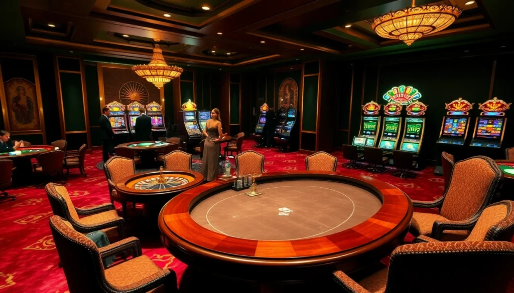 Vivez le luxe et l'excitation au meilleur casino en ligne France avec des scènes de poker et de roulette vibrantes.