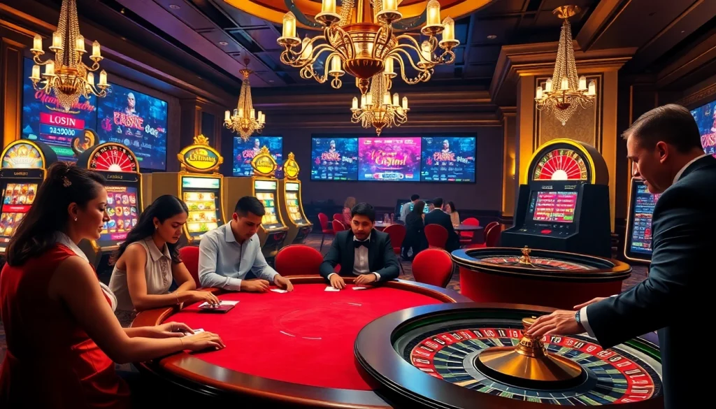 Participez à un jeu stratégique au meilleur casino en ligne France, mettant en vedette des tables de poker luxueuses et des machines à sous vibrantes.