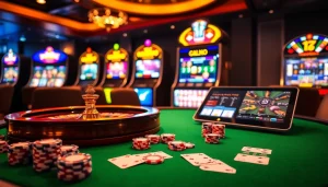 Cadre de casino de luxe mettant en avant une expérience de jeu riche au meilleur casino en ligne france.