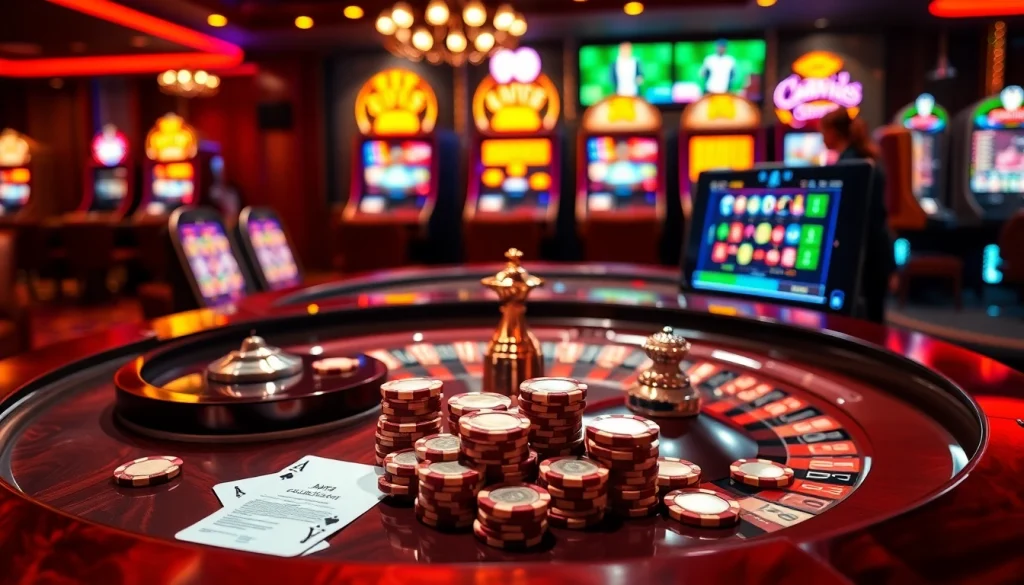 Vivez des moments palpitants au casino en ligne Français avec des tables de roulette luxueuses et des jetons de poker polis.