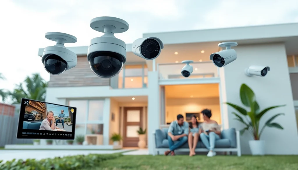 Cámaras de seguridad en Liberia mejorando la seguridad del hogar con una configuración avanzada de CCTV.