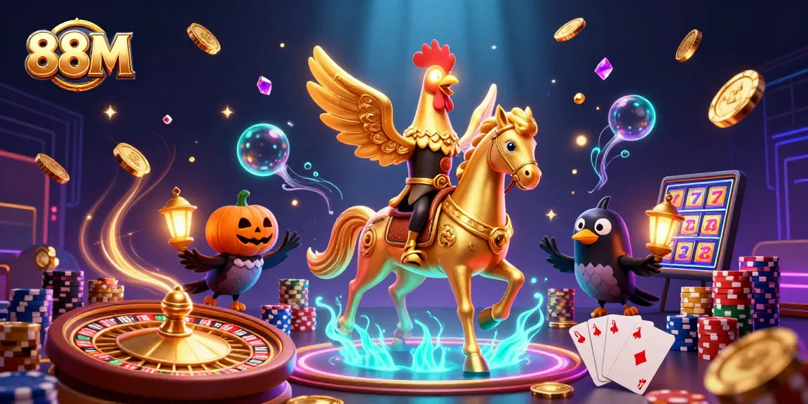Experience the thrilling excitement of 88M with glowing creatures, dynamic casino elements, and rich details.