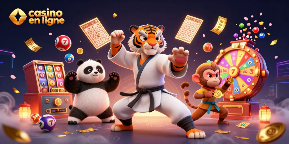 Jouer au casino en ligne avec des personnages en 3D illustrés et des éléments de jeu colorés
