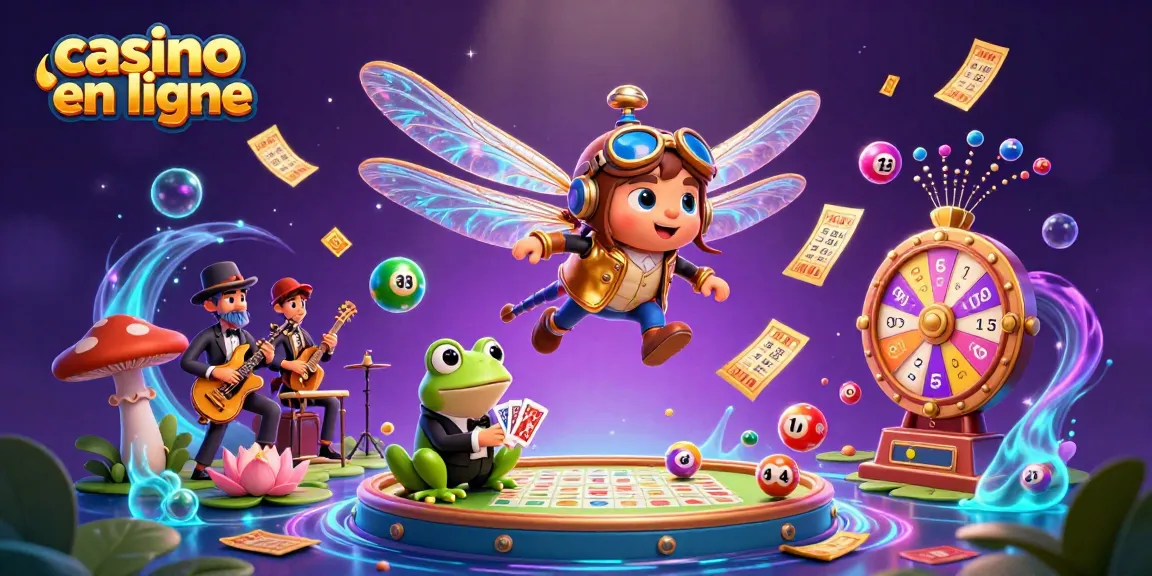 Casino en ligne : Jouez aux jeux de cartes avec un croupier grenouille dans une scène vibrante