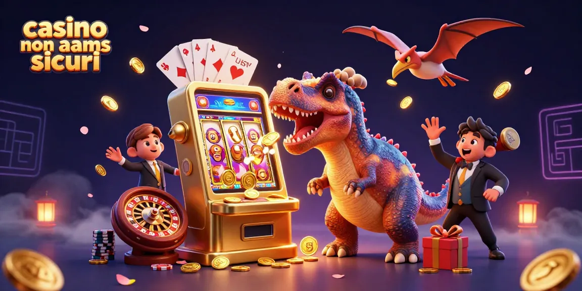 Gioca nei migliori casino non AAMS sicuri con un pachycephalosaurus e un ankylosaur che gestiscono vincite d'oro.
