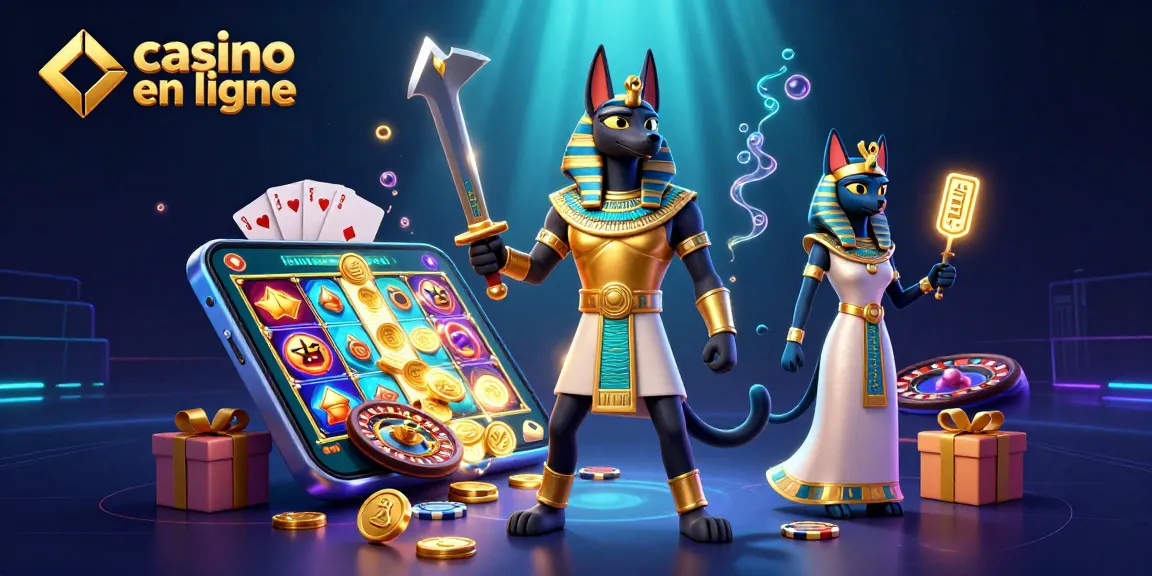 Casino en ligne avec une scène dynamique montrant des personnages anciens jouant et interagissant avec des jeux de casino