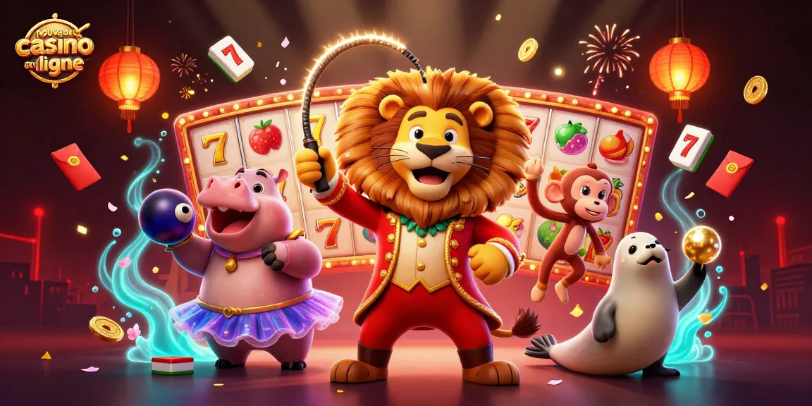 Illustration animée captivante pour un nouveau casino en ligne, mettant en scène des personnages ludiques et des éléments de jeu.