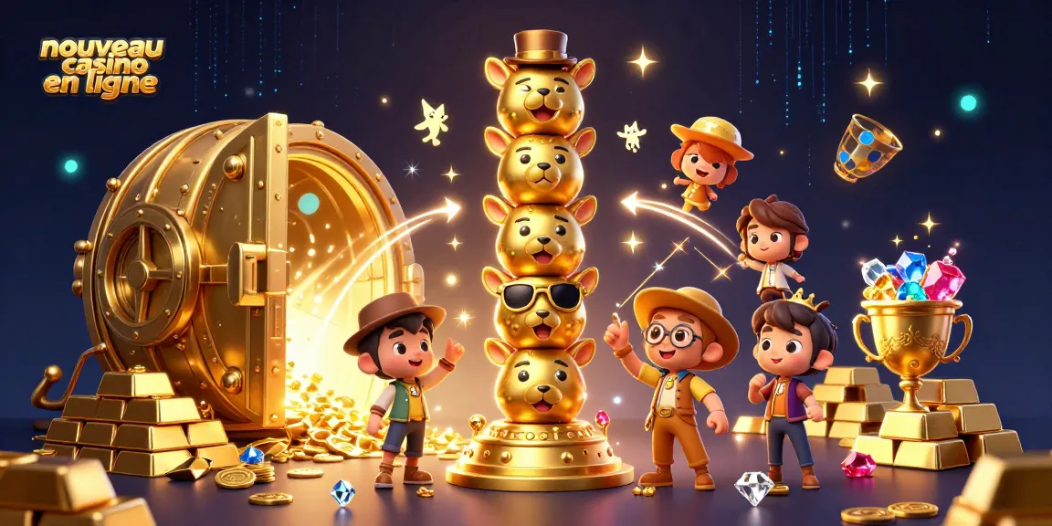 Jouez au nouveau casino en ligne avec ce totem d'or et des trésors scintillants.