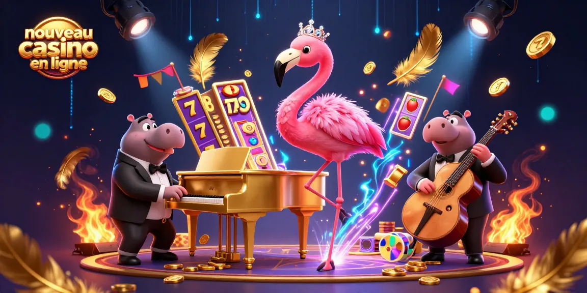Vivez l'expérience d'un nouveau casino en ligne avec des personnages colorés, des jetons et des rouleaux de machines à sous dynamiques.
