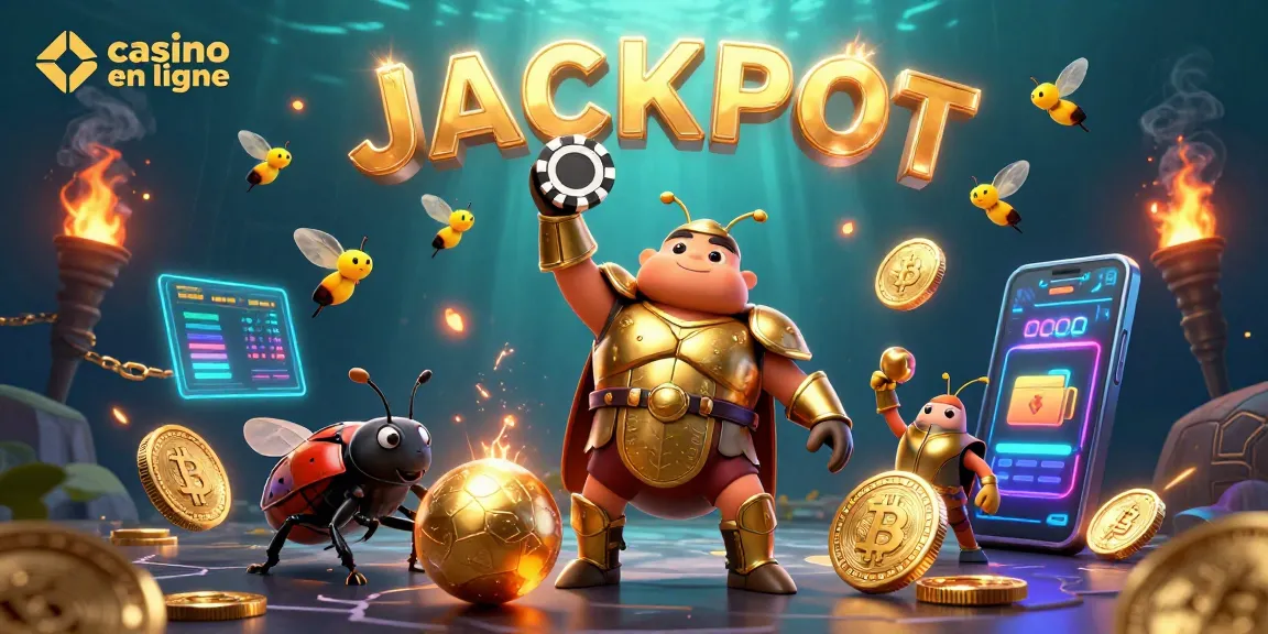 Gagnez avec le meilleur casino en ligne dans une scène animée de croupiers et de jetons.
