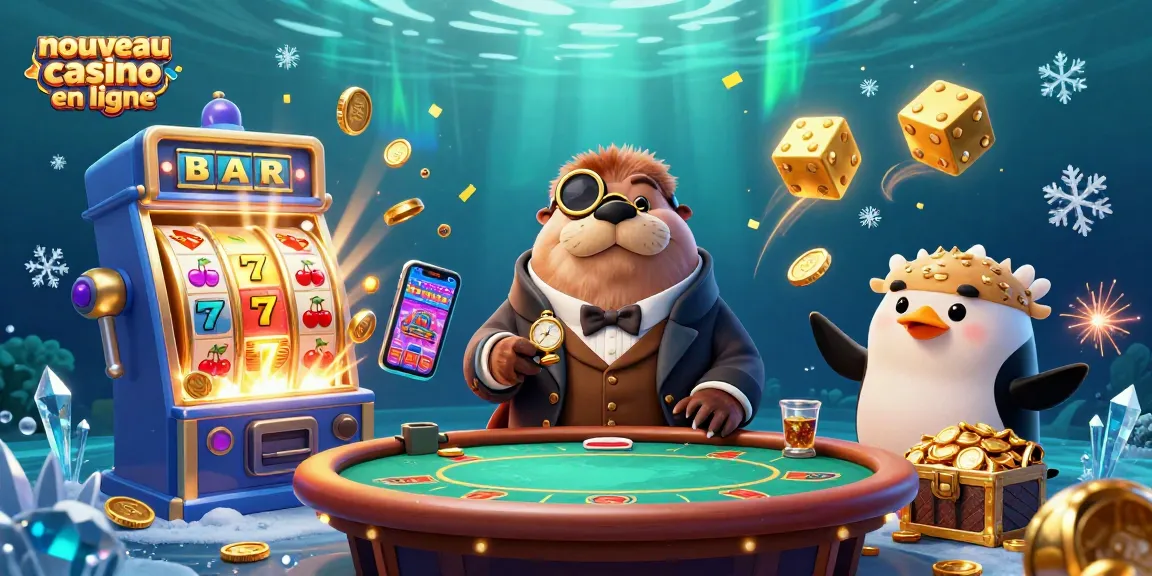 Attrapez l'expérience d'un nouveau casino en ligne avec des personnages animés à une table de poker sous-marine.
