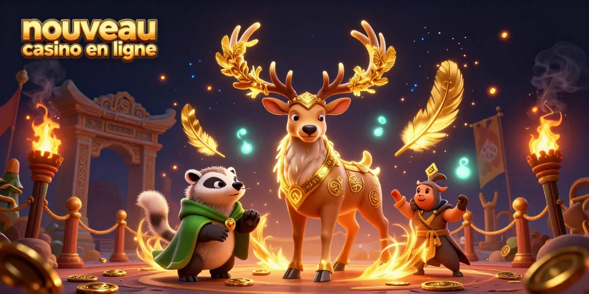 Plongez dans l'univers captivant du nouveau casino en ligne avec des symboles dorés et un décor enchanteur.