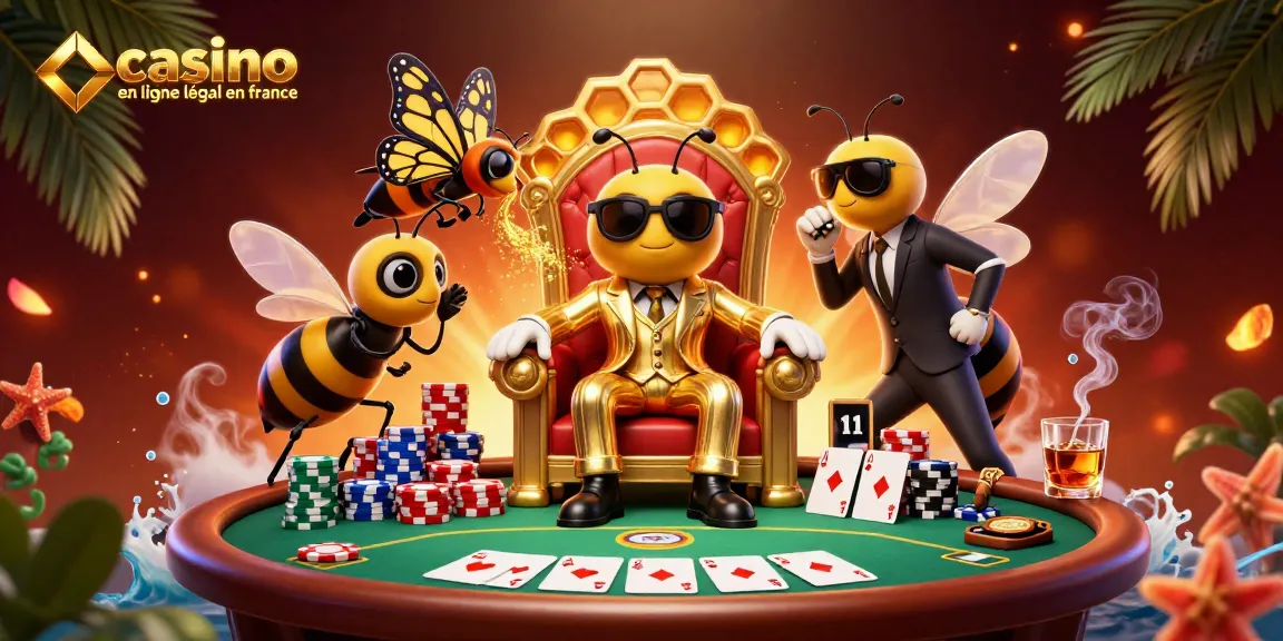 Plongée dans l'univers des paris avec un casino en ligne légal en France illustré par un boss de la mafia en costume doré.