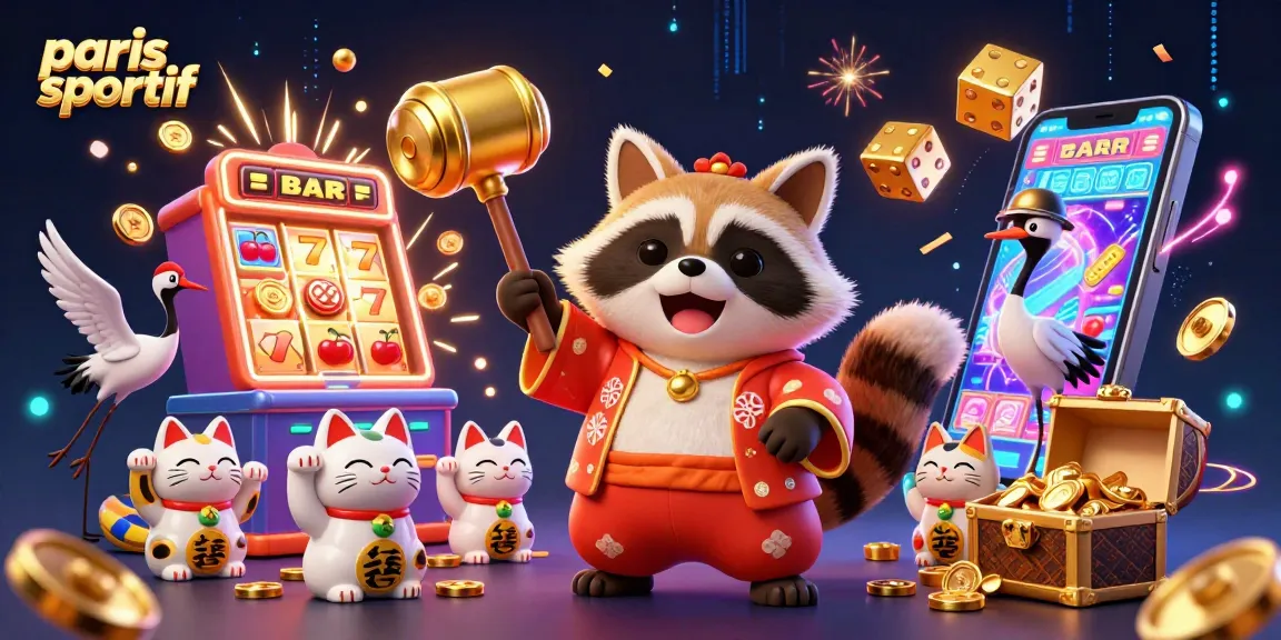 Gagnez avec le paris sportif en découvrant des personnages de casino animés entourés d'éléments de jeu colorés.