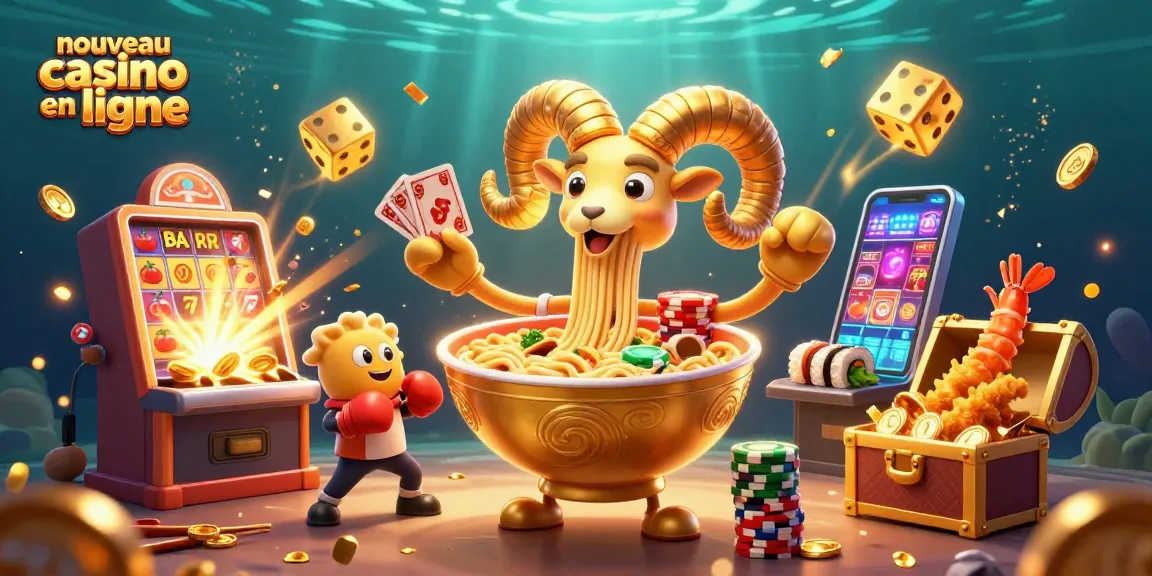Animer le nouveau casino en ligne avec une illustration de jeu dynamique et festive.
