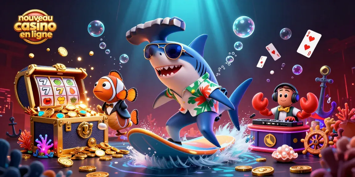 Jouez sur un nouveau casino en ligne avec des personnages 3D animés et des éléments colorés des jeux de casino.
