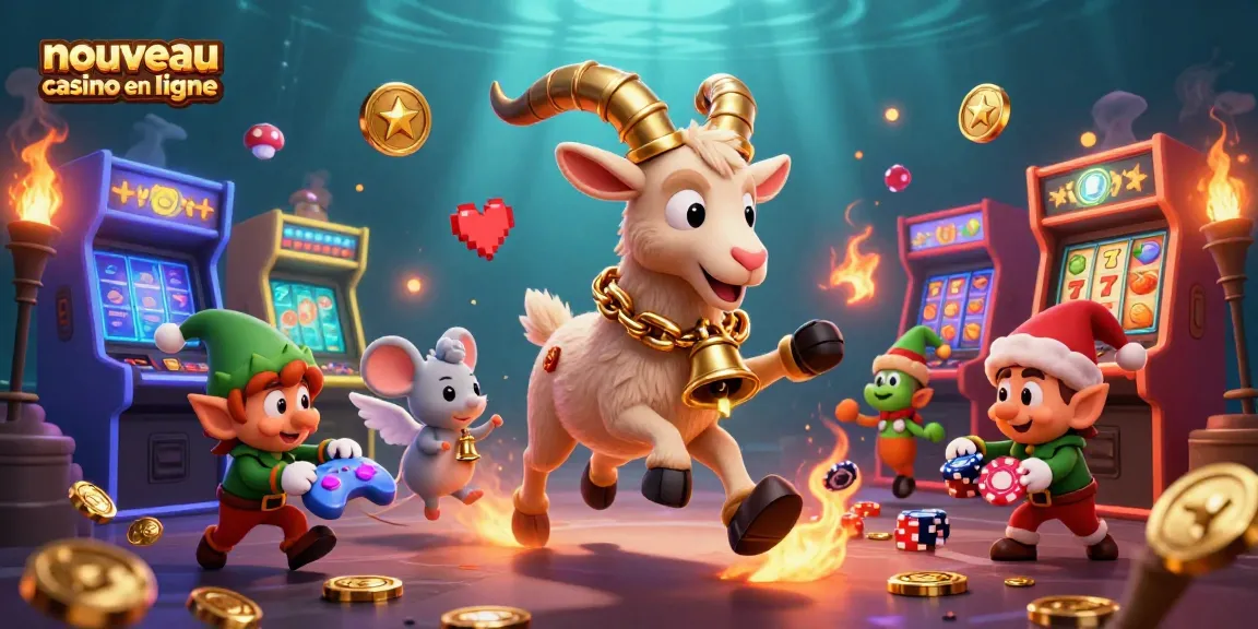 Image représentant un nouveau casino en ligne avec un Krampus animant l'établissement pendant les fêtes.