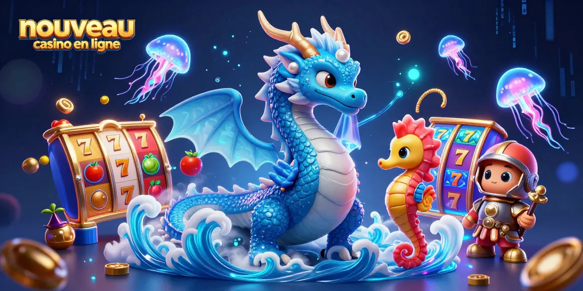 Ce nouveau casino en ligne présente un dragon azur et des machines à sous riches en couleurs.