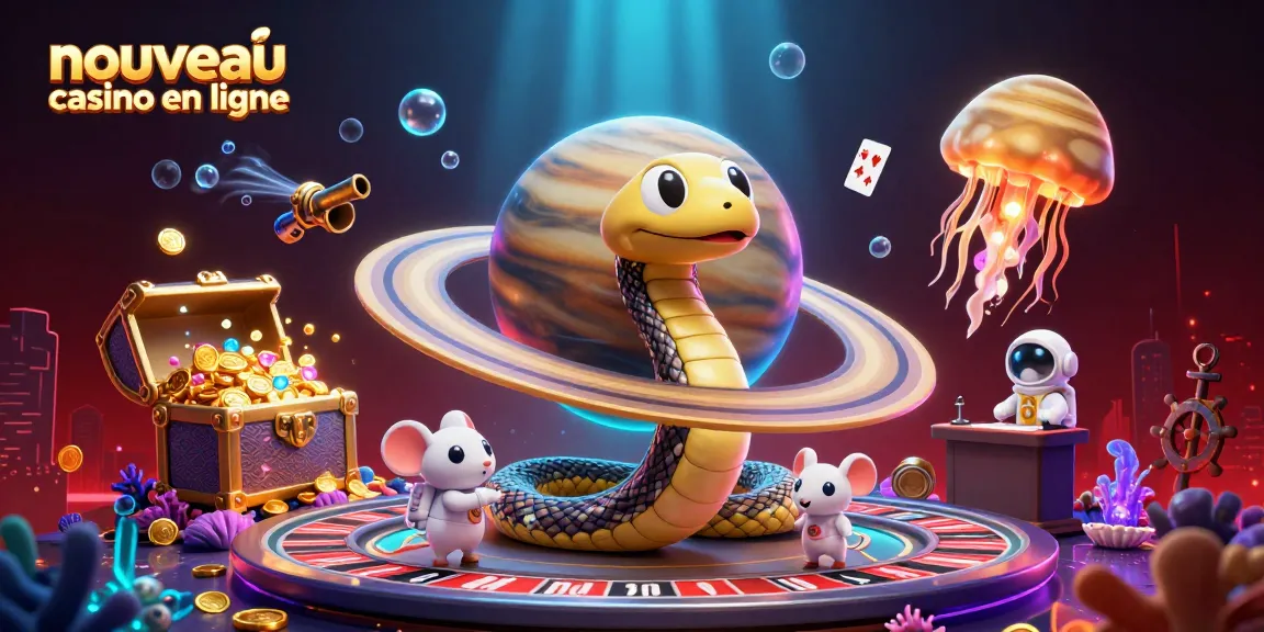 Jouez au nouveau casino en ligne avec un serpent Saturne, des astronautes et une méduse comme croupier.