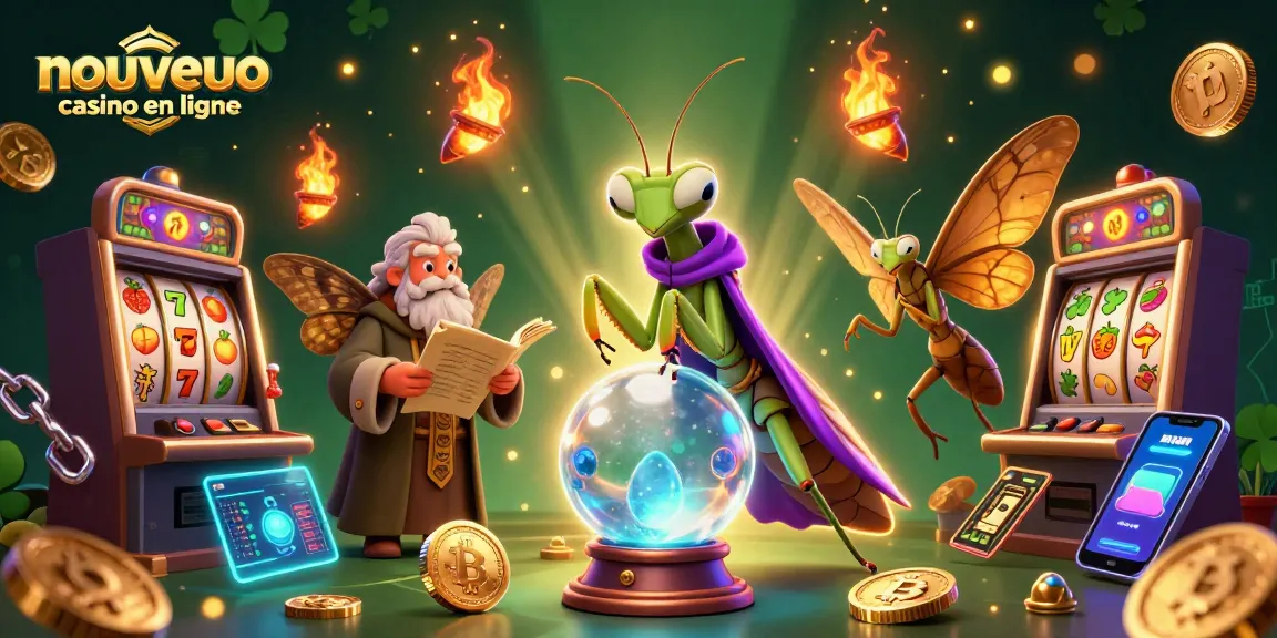 Illustration dynamique de scénario de casino, mettant en avant le nouveau casino en ligne.