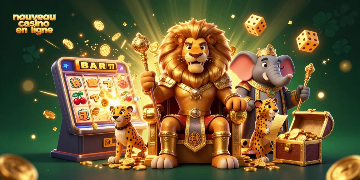 Émerveillez-vous avec un nouveau casino en ligne et un jackpot explosif de pièces d’or dans cette illustration frappante.