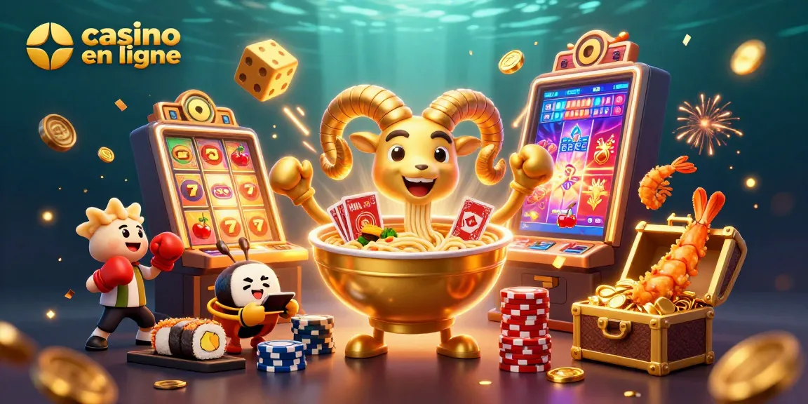 Découvrez les jeux dans un casino en ligne dynamique avec un ramen géant et des symboles de chance