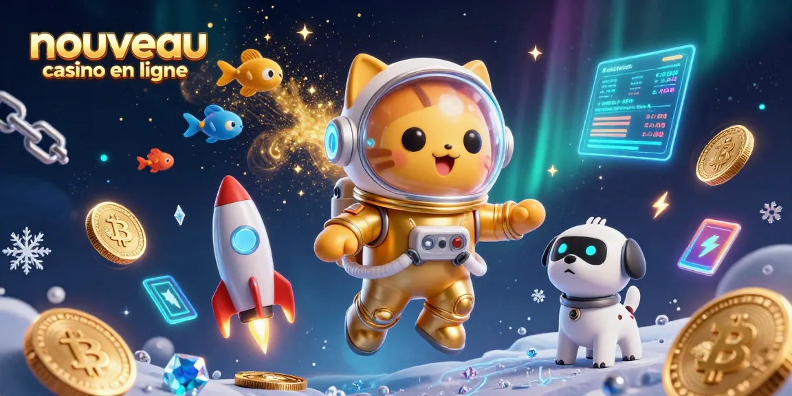 Pariez dans un nouveau casino en ligne avec un chat astronaute et un chien robot dans un monde captivant.
