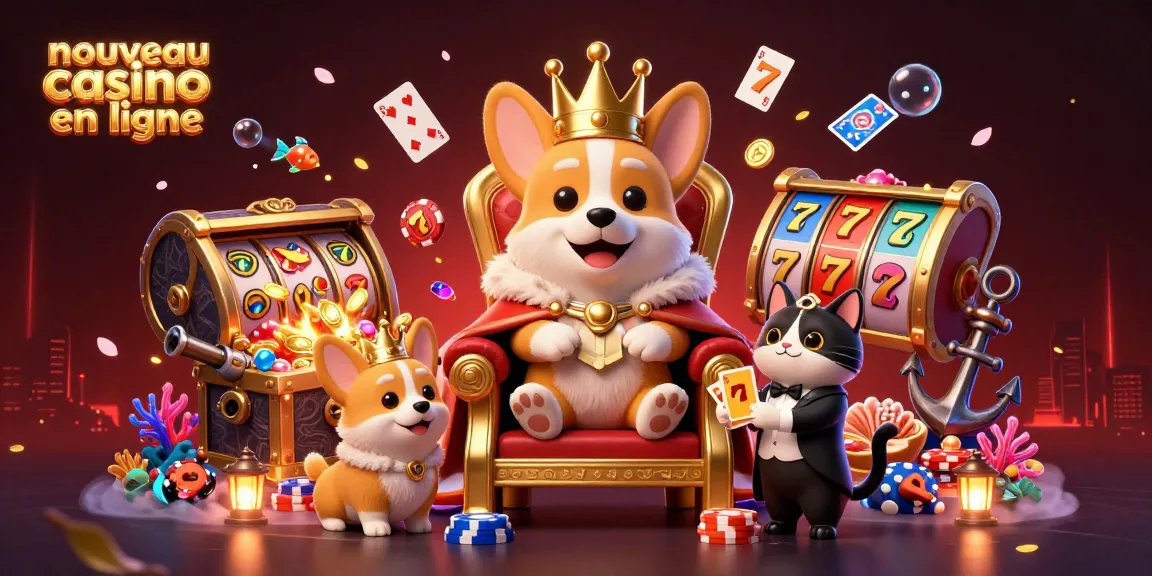 Immergez-vous dans un nouveau casino en ligne avec un corgi royal et des éléments de jeux d'argent captivants.